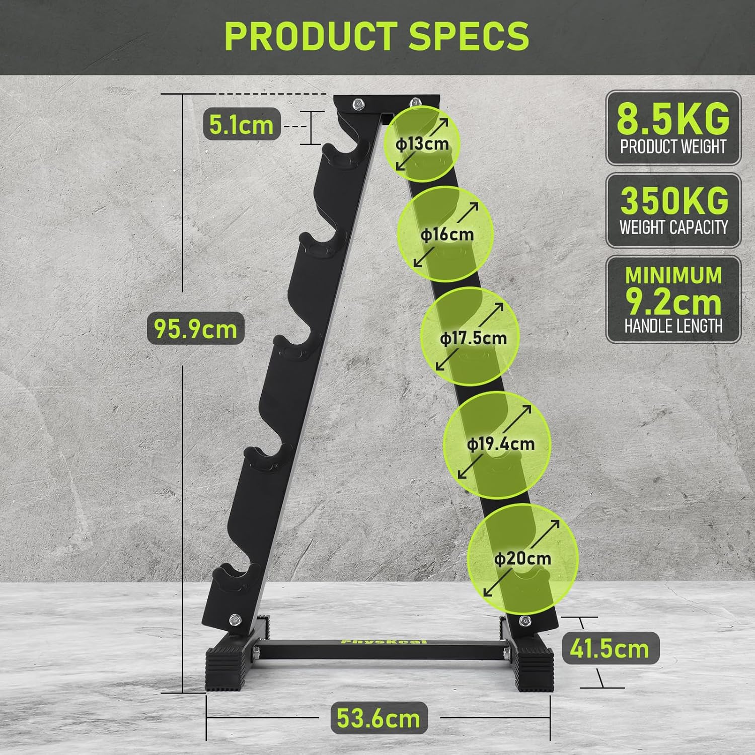 Thumbnail 3 de PhysKcal dumbbell rack steel storage