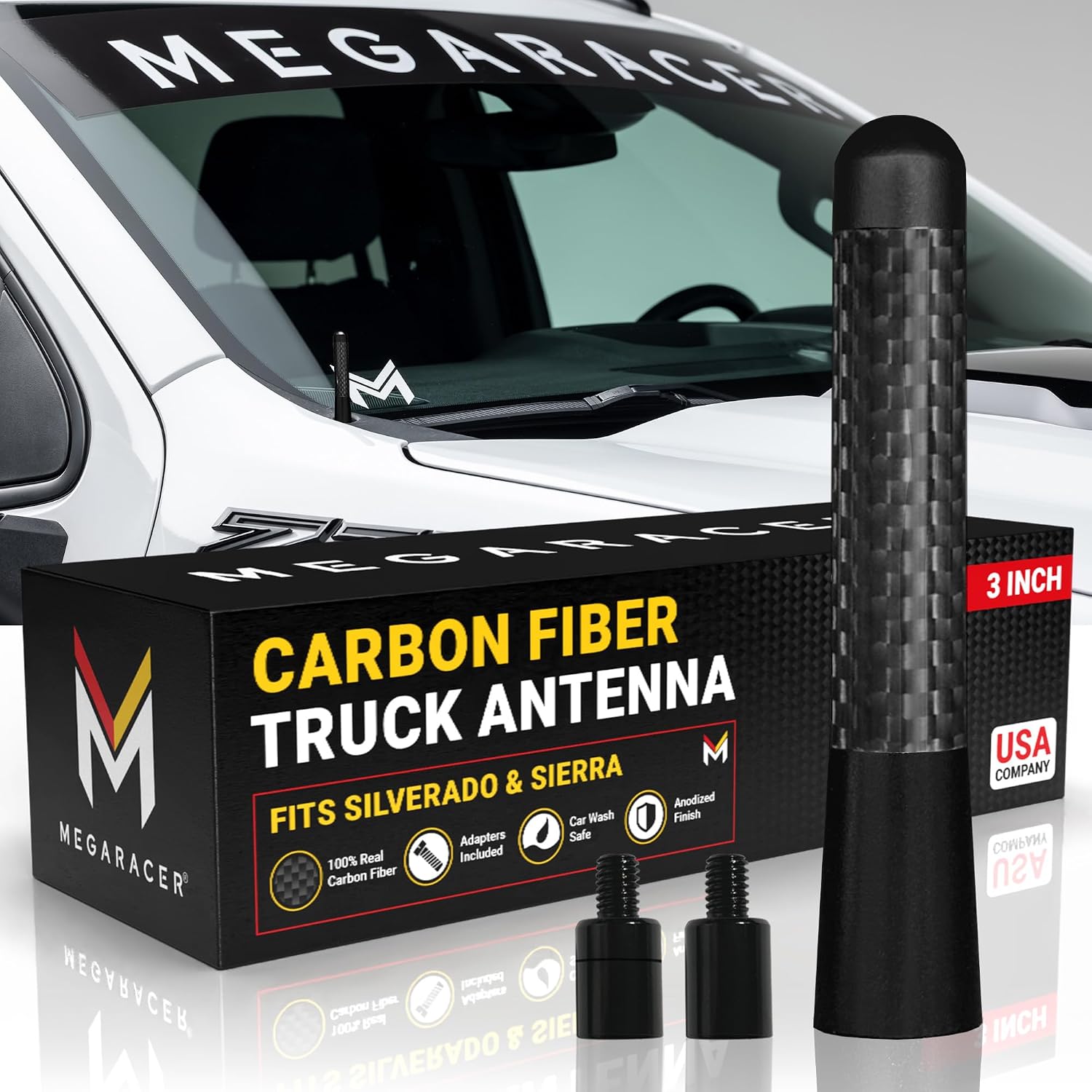 Detalle de Mega Racer Short Truck Antenna, 3-Inch