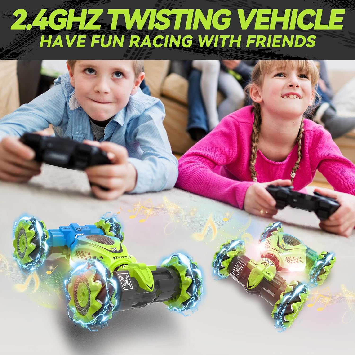 Detalle de Dysaim Gesture RC Car: Hand-Controlled Stunt Car for 6–12 Year Olds