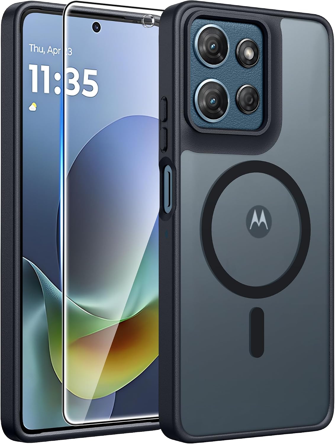 FNTCASE Moto G Play 2026 / G 2026 / G 2025 Case, Magnetic, Matte, with Screen Protector