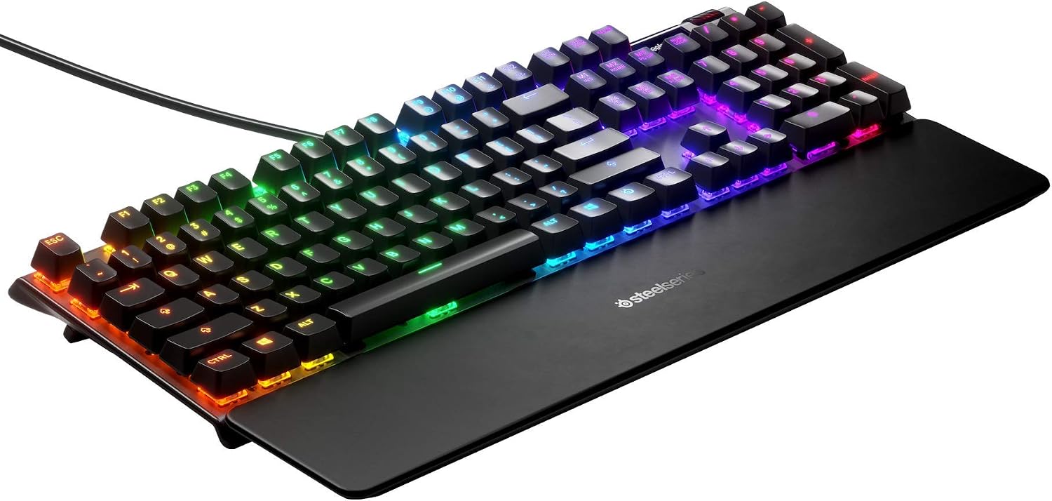 Detalle 2 de SteelSeries Apex 7 – Mechanische Gaming-Tastatur mit OLED Display und AZERTY French Layout