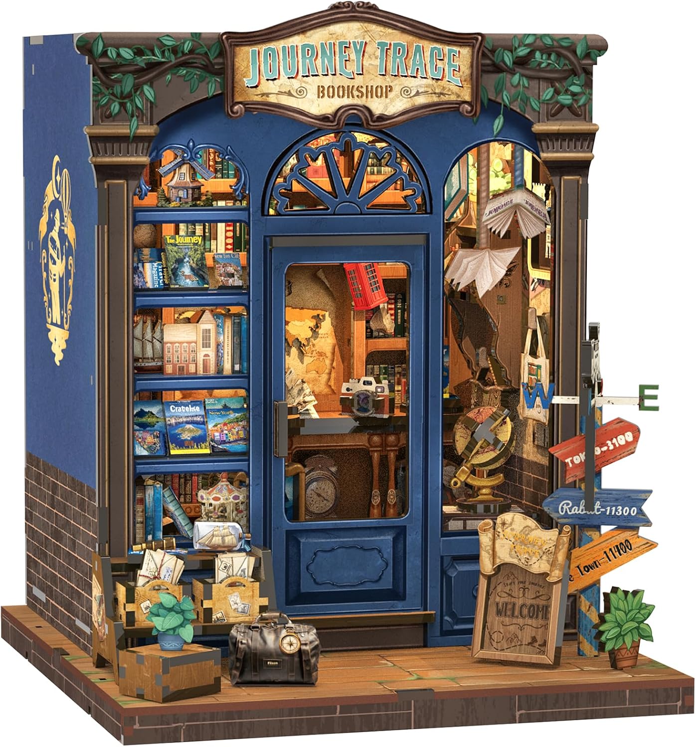 Detalle de CUTEBEE Book Nook Kit Journey Trace Bookshop