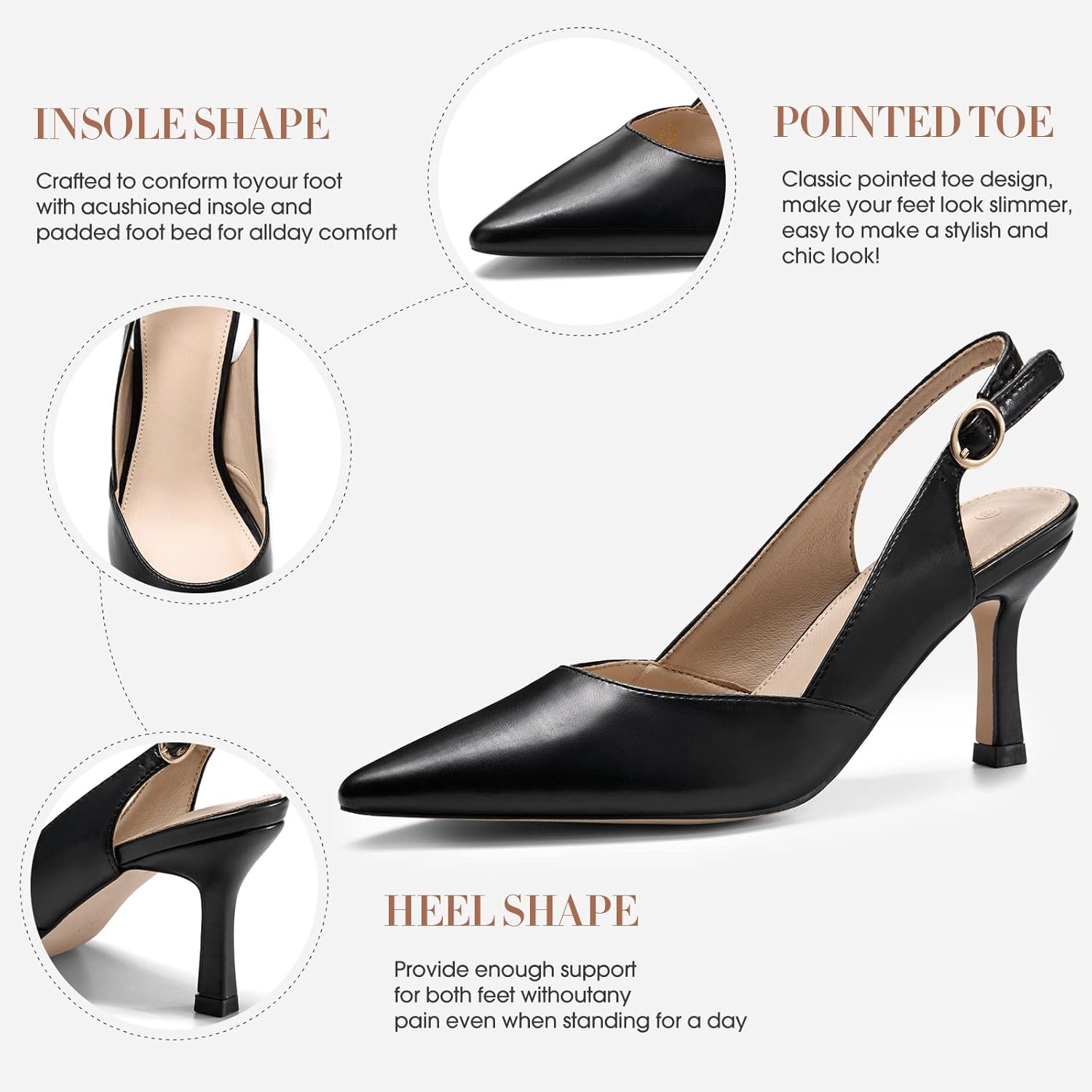 Thumbnail 3 de Rilista Slingback Kitten Heels 2.75 in 👠