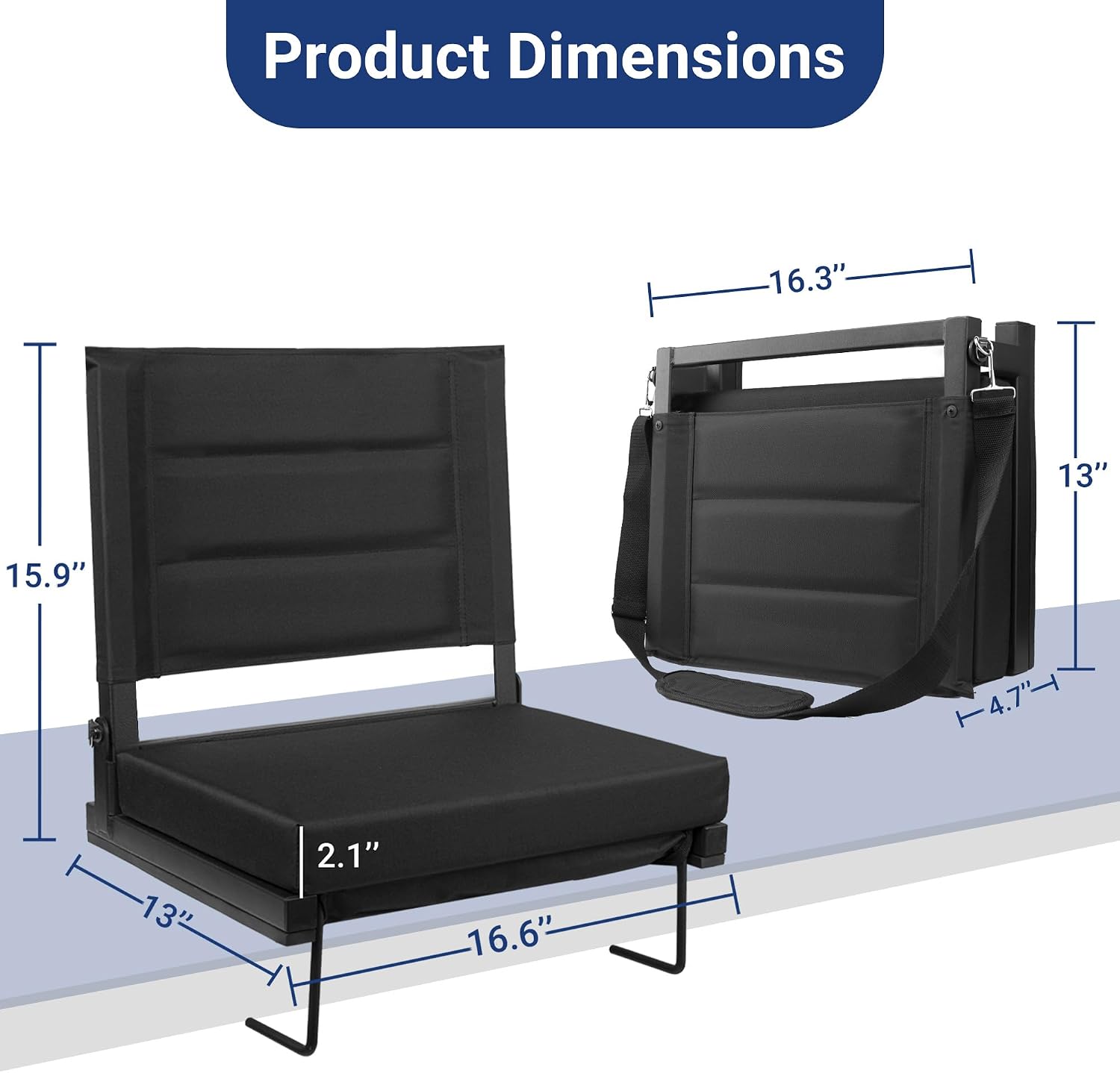 Thumbnail 1 de Maeytau Stadium Seat with Back Support 350 lb