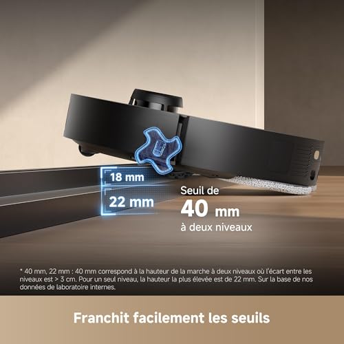 Detalle de DREAME L40s Pro Ultra Robot Aspirateur Laveur – 19 000 Pa, PowerDock et HyperStream