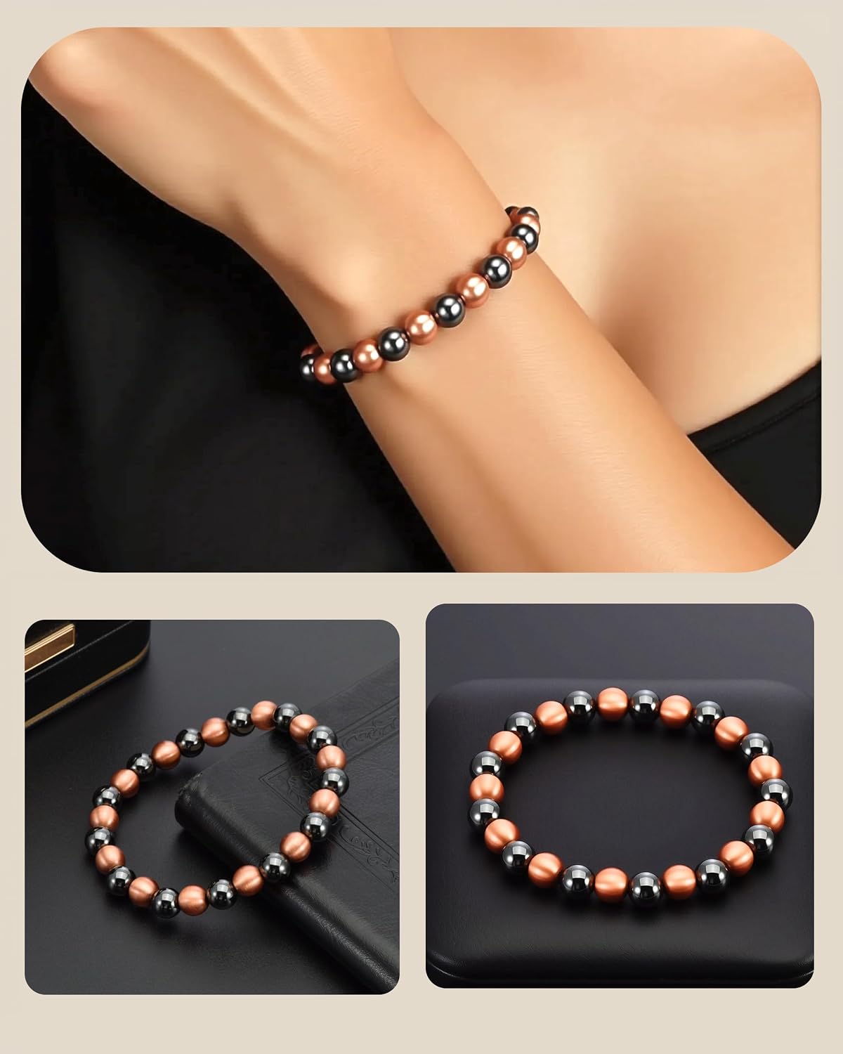 Detalle 2 de DBPBToU Bracciale Magnetico Uomo 13 magneti