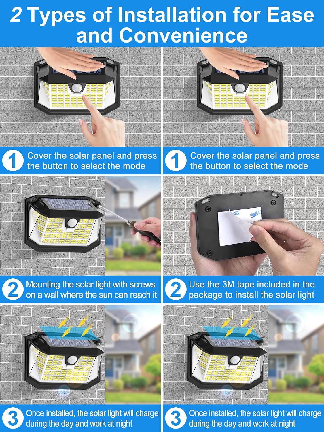 Thumbnail 6 de LANSOW 188 LED Solar Security Lights
