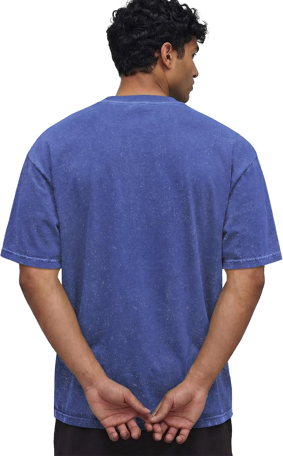 Detalle de Oversized TShirts for Men Short Sleeve Vintage Washed Basic Loose Tees 2026