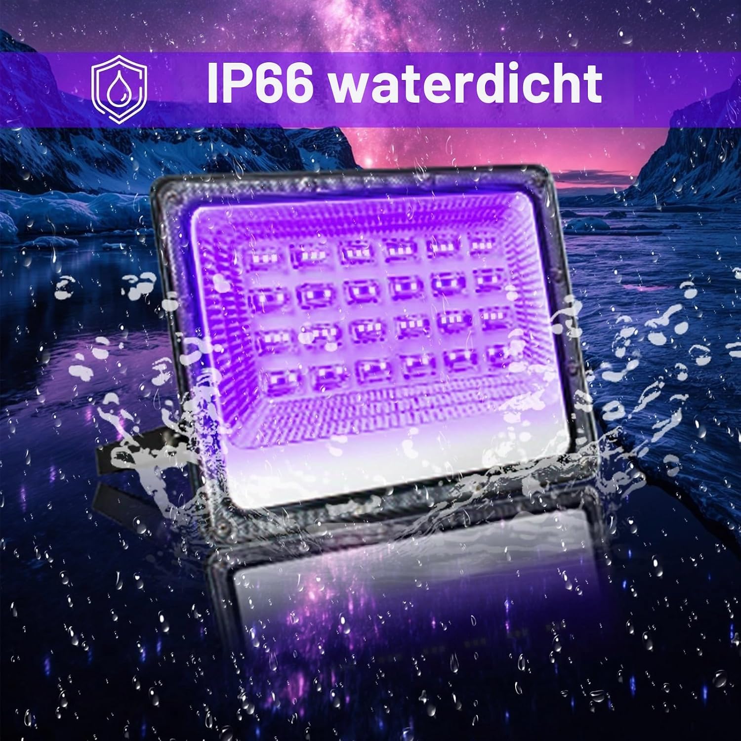 Thumbnail 2 de CREATESTAR LED Black Light 50W-1P UV-schijnwerper 50 W, IP66, 395 nm