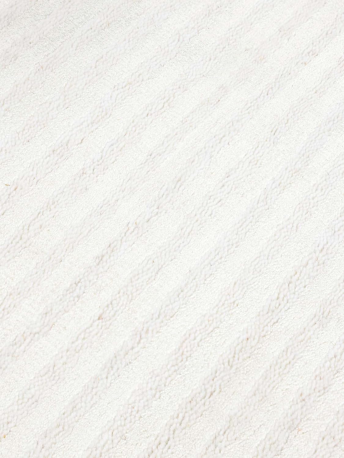 Detalle de RugVista Fine Stripe Modern 120546 wollen loper 80 x 250 cm, wit, middelhoge pool