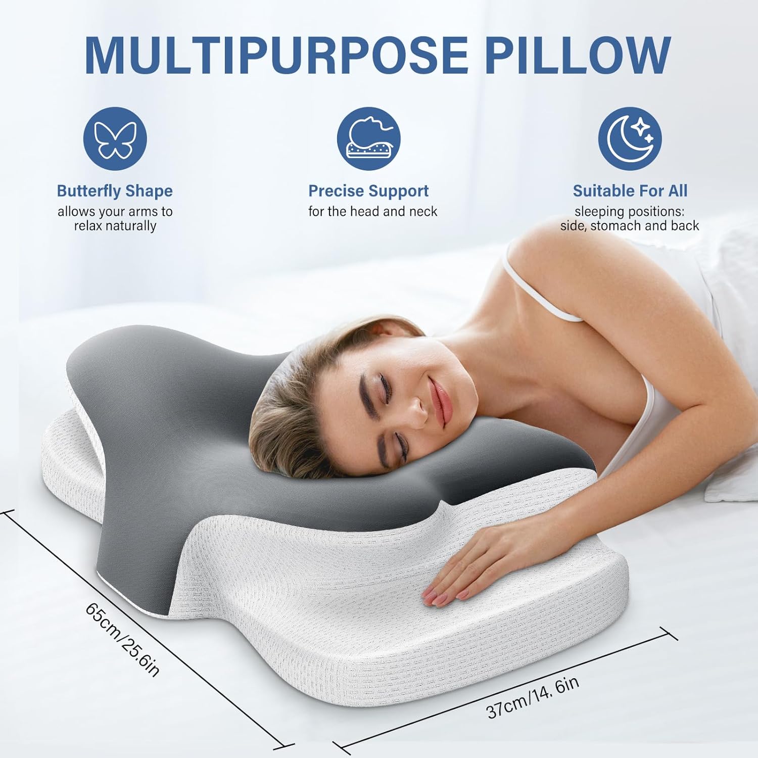 Detalle 2 de Ehomfory Nackenstützkissen Memory Foam 12 cm
