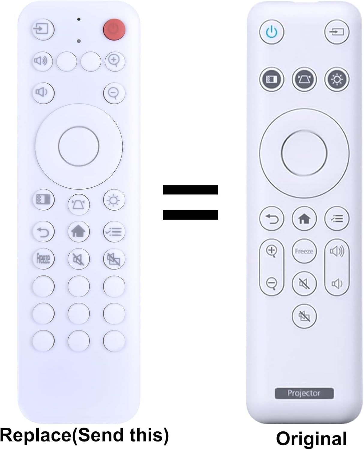 Thumbnail 1 de TCNOUMT replacement remote for Epson CO-FH01, CO-FH02 and CO-W01 home cinema projectors
