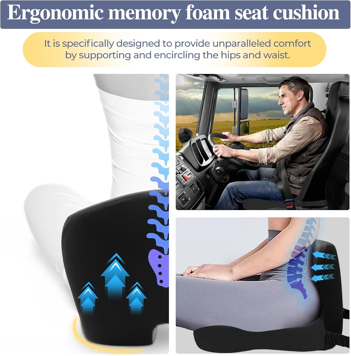 Detalle de Car Seat Cushion, 16.8 x 18.3 Inches