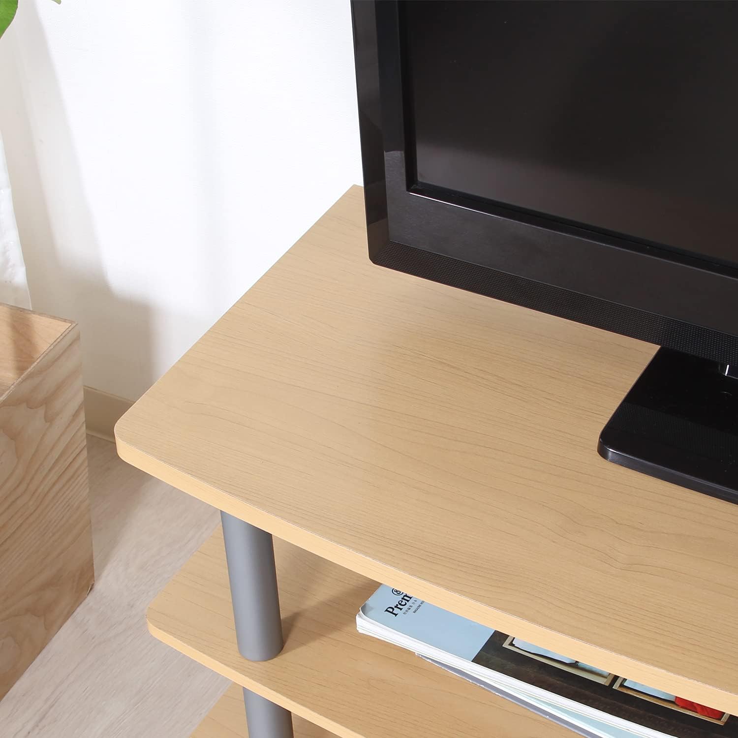 Detalle de 不二貿易 84441 テレビ台 ローボード 32型対応 幅90cm 工具不要組立 ナチュラル