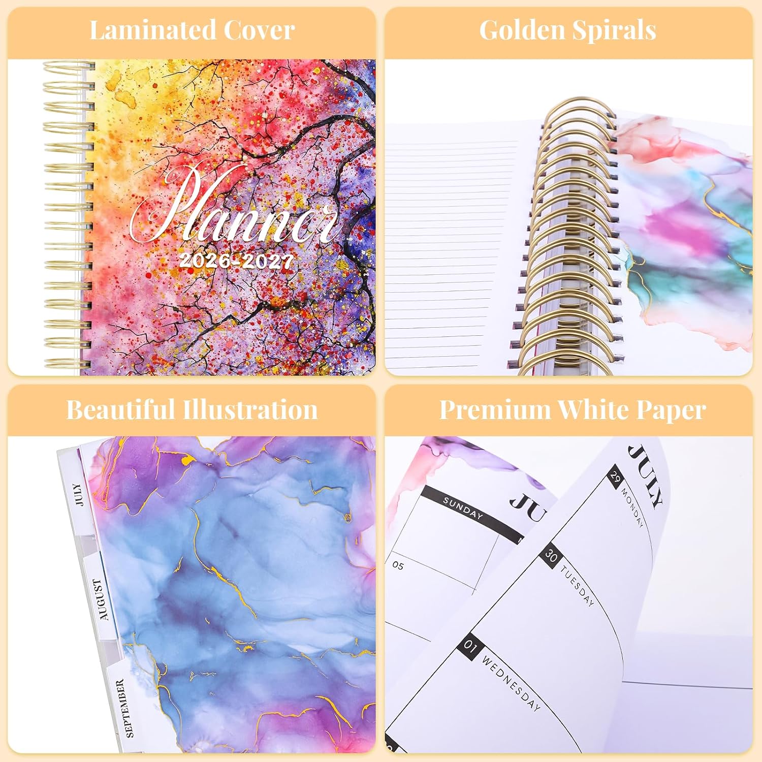 Thumbnail 6 de montcool MCOPAPAT2407 2026–2027 Academic Planner, 18-Month Weekly and Monthly