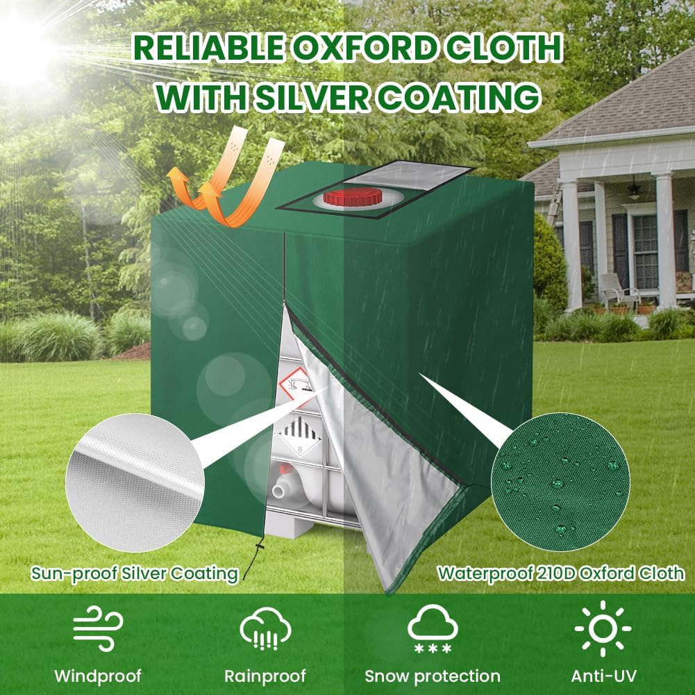 Thumbnail 4 de AOOWU 5061576 IBC Tank Cover, 1000 L, Waterproof 210D Oxford Fabric