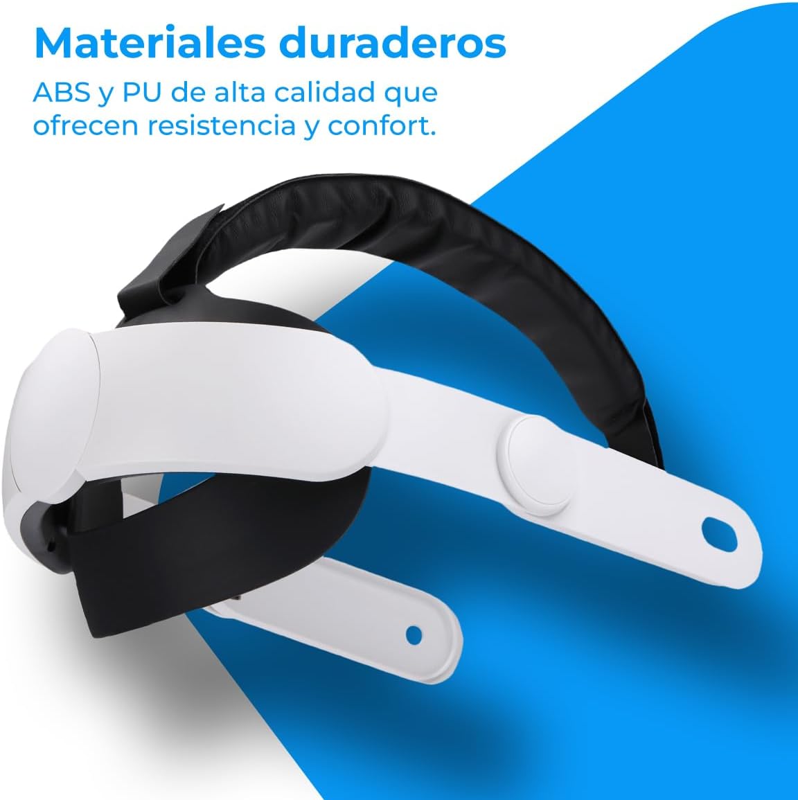 Detalle 2 de NK Correa Compatible con Meta Quest 3 – Ajustable, Cómoda y Blanco