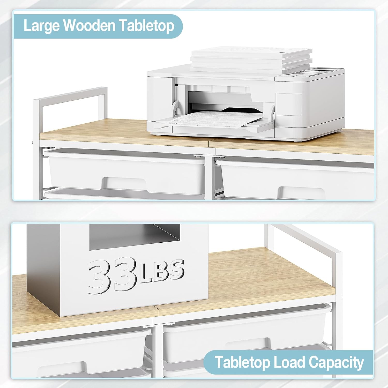 Detalle 2 de TOOLF Rolling Storage Cart, 12 Drawers