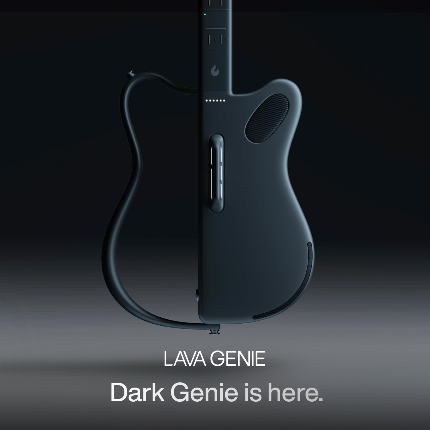 Thumbnail 1 de LAVA GENIE Stringless Smart Guitar (Black) with onboard speaker, foldable design and LAVA+ app