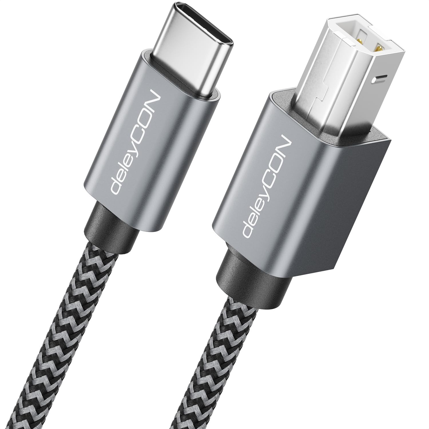 deleyCON USB-C zu USB-B 2.0 Druckerkabel 1,5 m – Kabel für Drucker, Scanner und Multifunktionsgeräte