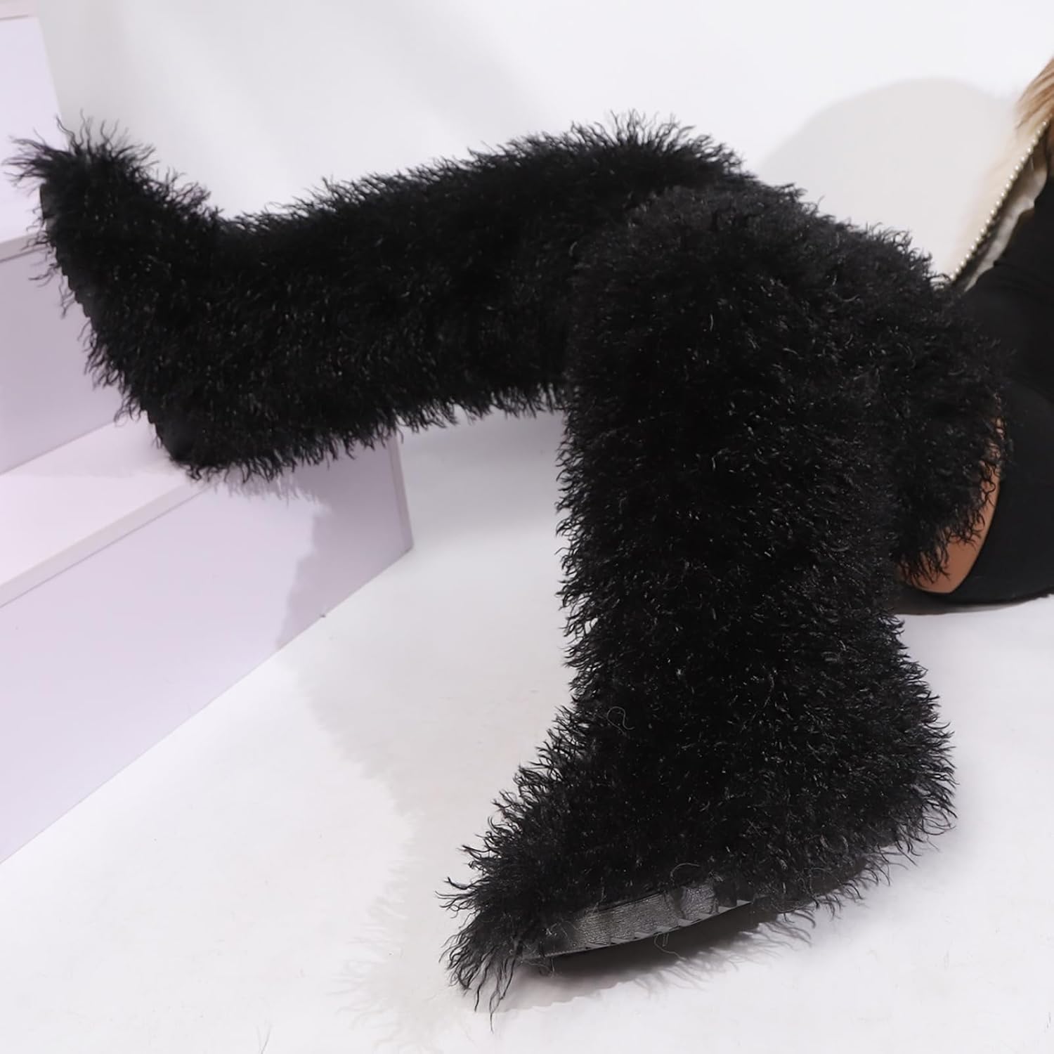 Thumbnail 4 de YFJNV Thigh High Fur Boots 1 Pair