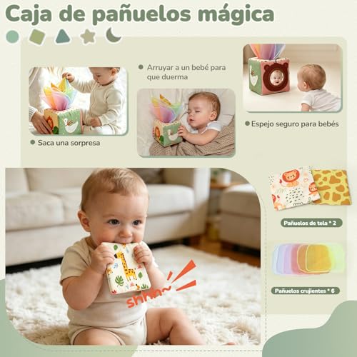 Detalle de Auezona: 5 en 1 Juguetes Montessori para Bebés 6-12 Meses – Verde