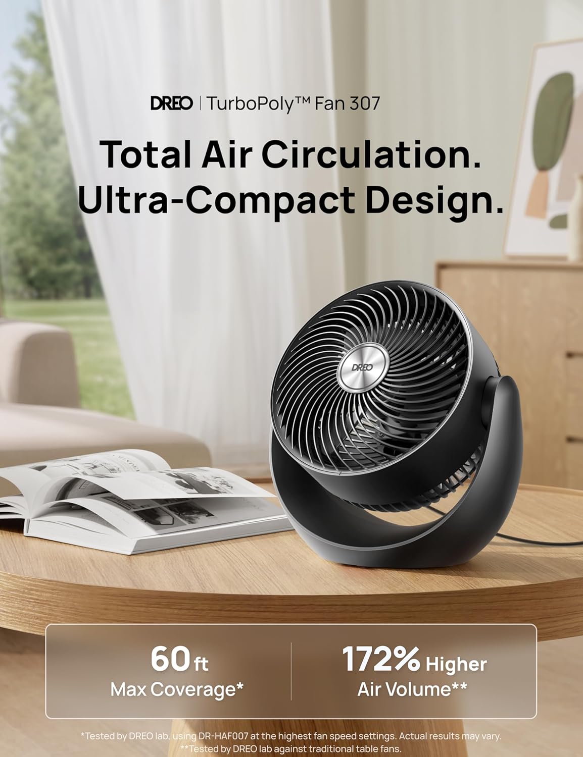 Thumbnail 1 de Dreo Fan for Bedroom Table Air Circulator (11-Inch) — TurboSilent Low-Noise Desk Fan with 3 Speeds and Adjustable Tilt