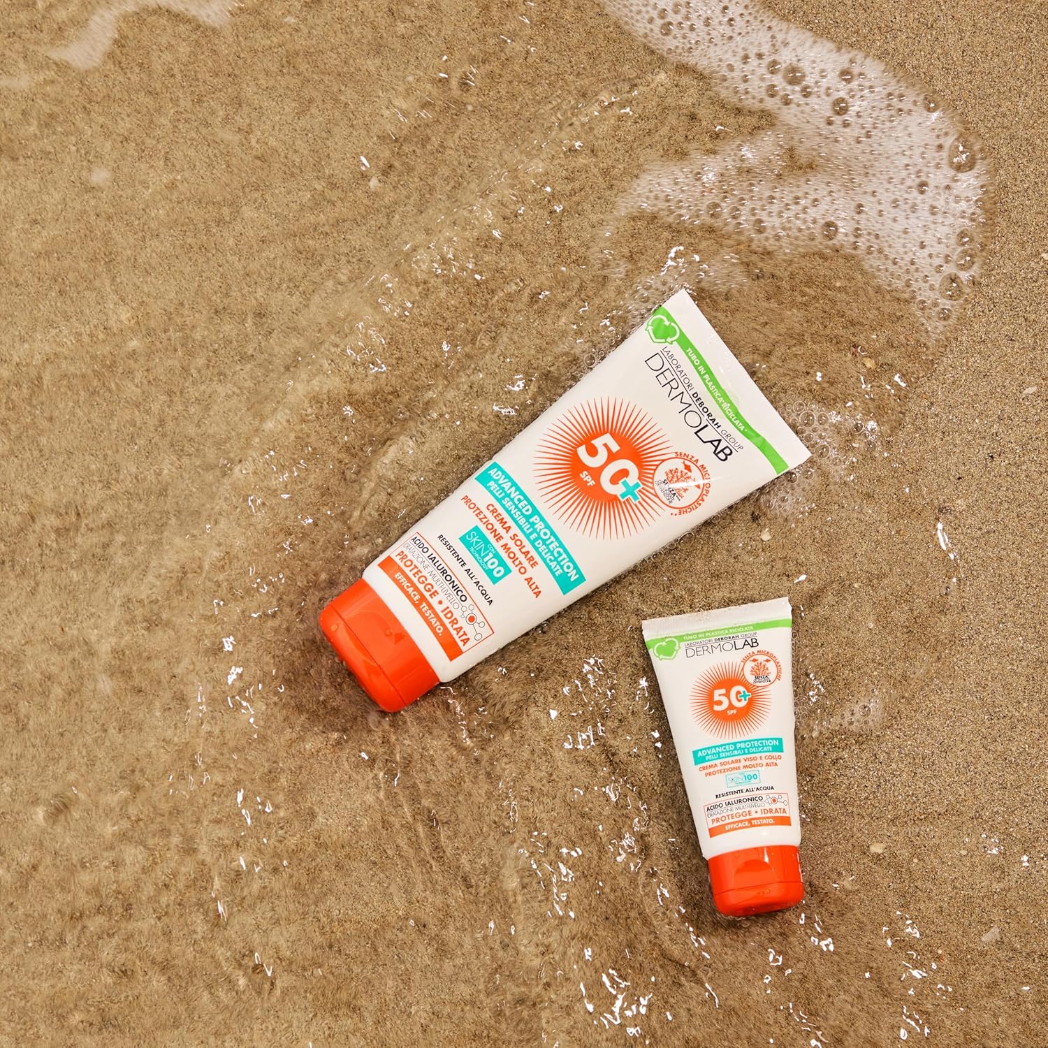 Thumbnail 3 de Dermolab Crema Solare Viso e Corpo SPF 50+ per Pelli Chiare e Delicate – Resistente all'Acqua, 200 ml