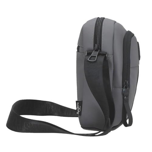 Detalle 2 de Pepe Jeans Hoxton Bandolera gris 17×22×8 cm