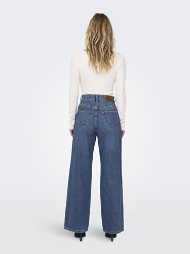 Thumbnail 4 de ONLY Vaqueros anchos Medium Blue Denim 👖