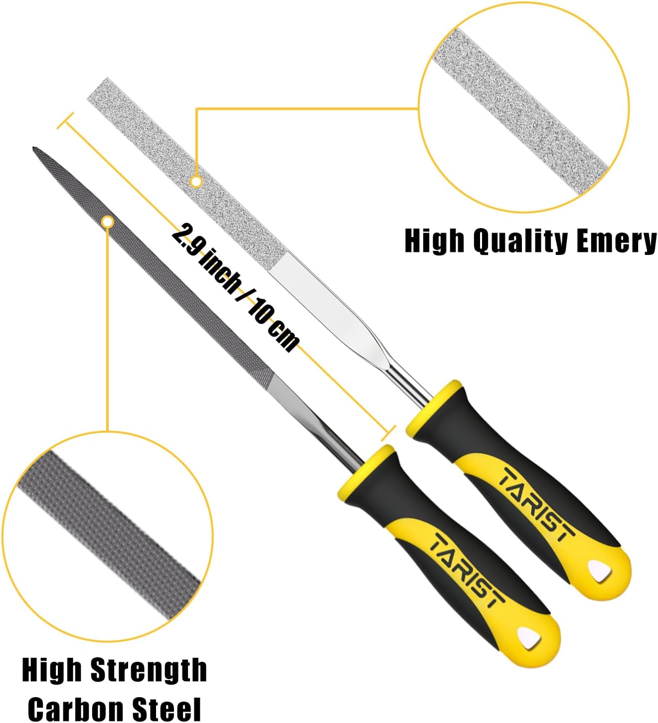 Detalle de TARIST FS02-202210 12-Piece Needle File Set with Tool Bag