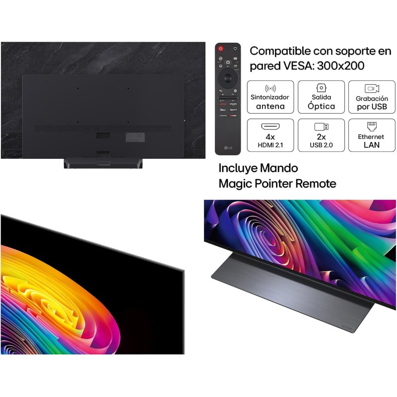 Detalle 2 de LG OLED evo AI OLED55C64LA 55" – TV 4K 120 Hz con WebOS, Dolby Vision y Atmos