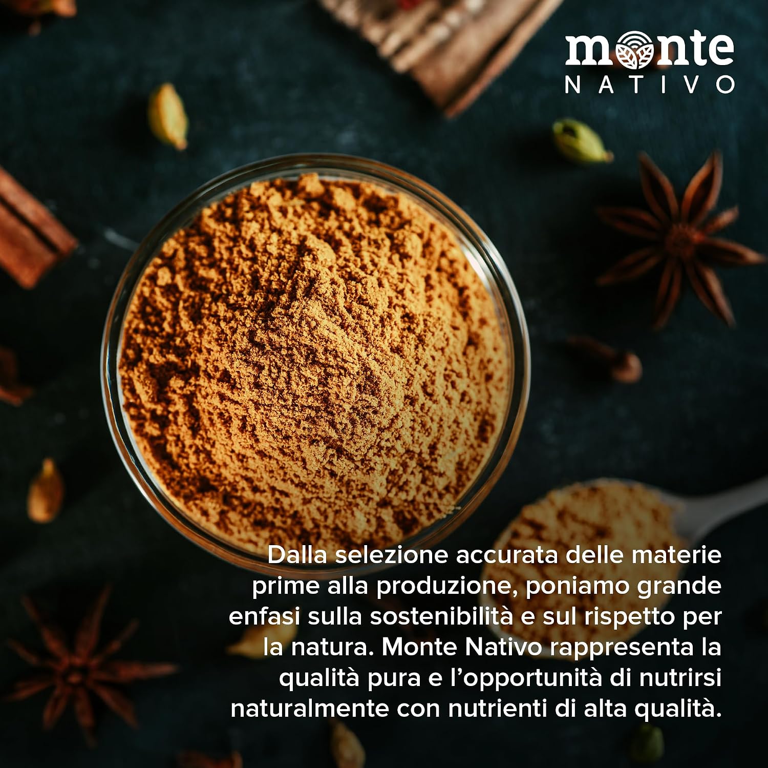 Detalle de Garam Masala Monte Nativo (500g) – Spezie indiane autentiche per curry, carni e verdure