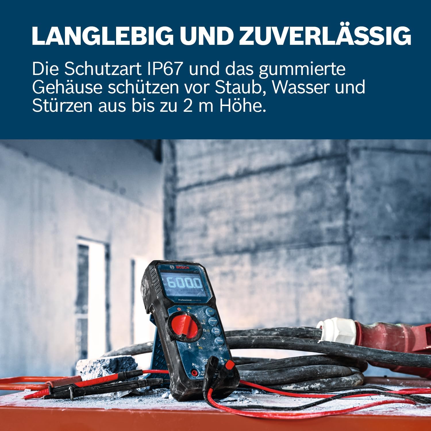 Detalle de Bosch Professional GDM 600-15: Digitales Multimeter mit True RMS und robustem Aufbau