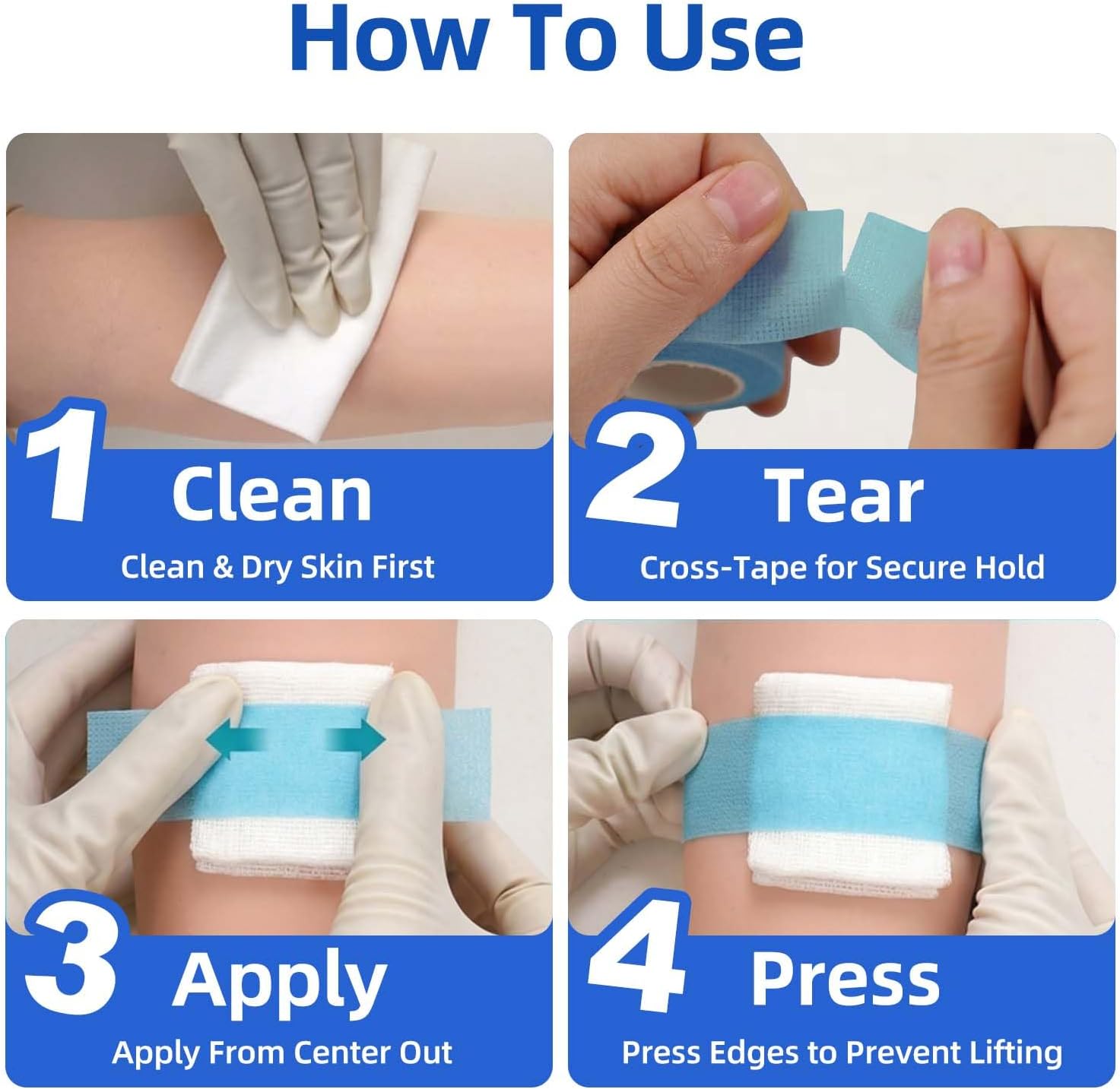 Thumbnail 6 de Niceful Silicone Tape, 1 in x 5.5 yd, Hypoallergenic, 2 Rolls