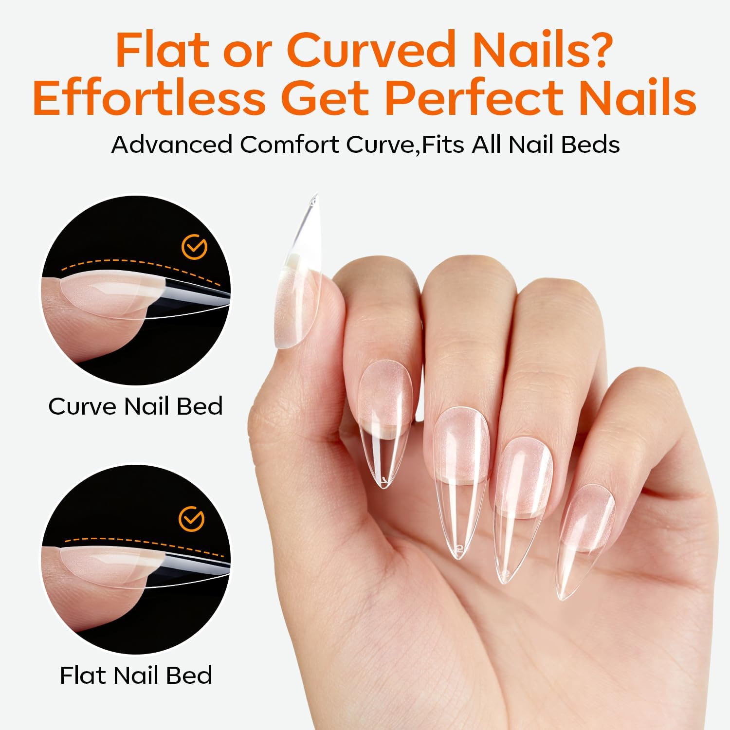 Thumbnail 2 de Modelones 360 Punte Unghie Finte in Gel - 15 Misure, Copertura Completa, Semi Matte