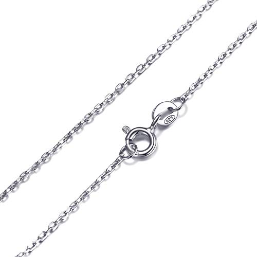 Detalle de MASADA collar de plata esterlina 925 con inicial H y circonios (cadena 46 cm)