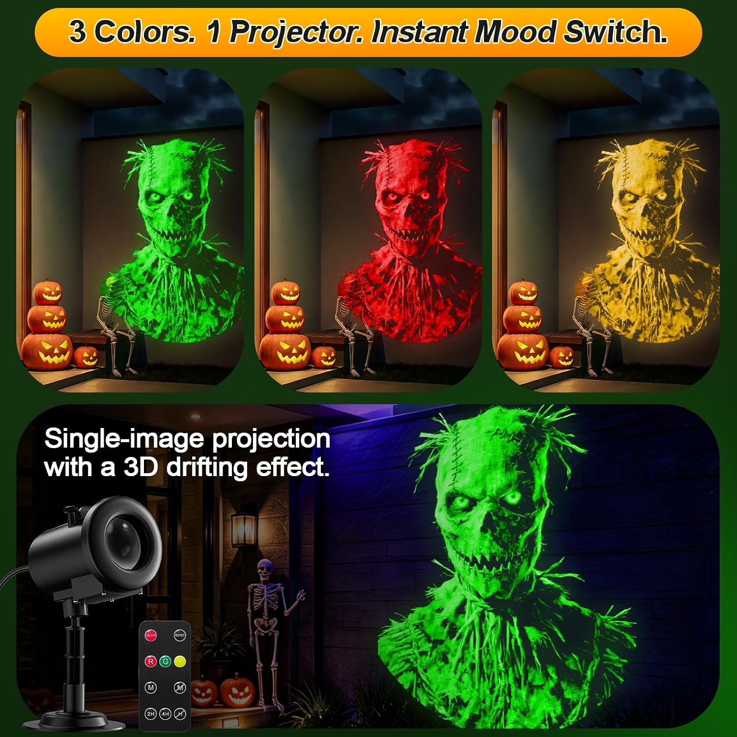 Detalle 1 de Halloween Projector Light, 12-in-1