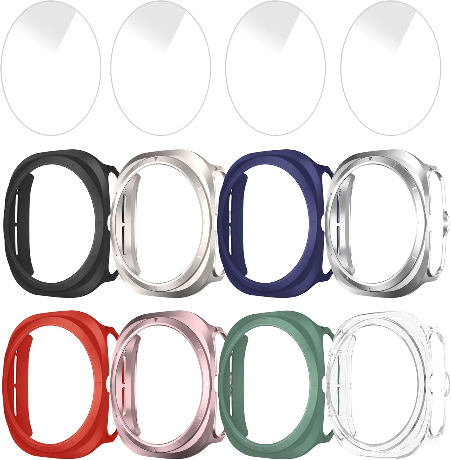 Thumbnail 6 de Tiorecime 8+4 Pack Case for Samsung Galaxy Watch 8 40mm (2025) with Tempered Glass Screen Protector