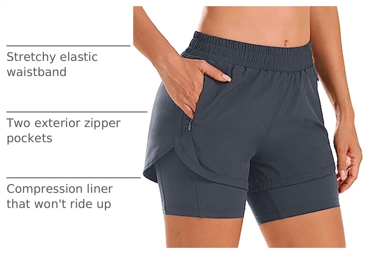 Detalle 2 de Stelle Women's Running Shorts with Zip Pockets