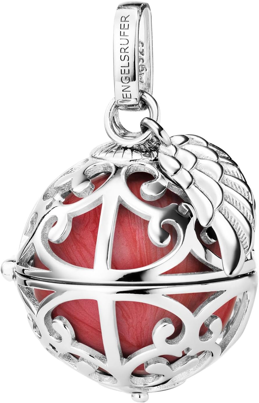 Detalle de Engelsrufer Damen Anhänger für Halskette mit Flügel aus Sterling Silber, Rosé, Mit austauschbarer Klangkugel S – ER-23-16-S