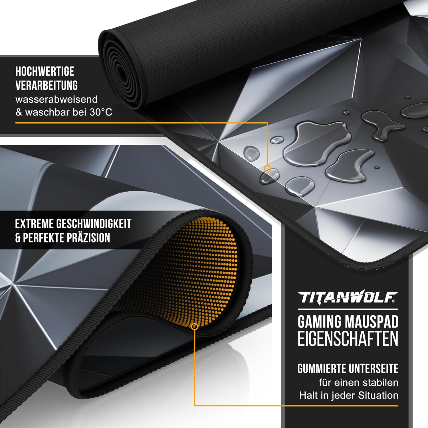 Detalle de Titanwolf XXXL Mauspad 1200x600 mm