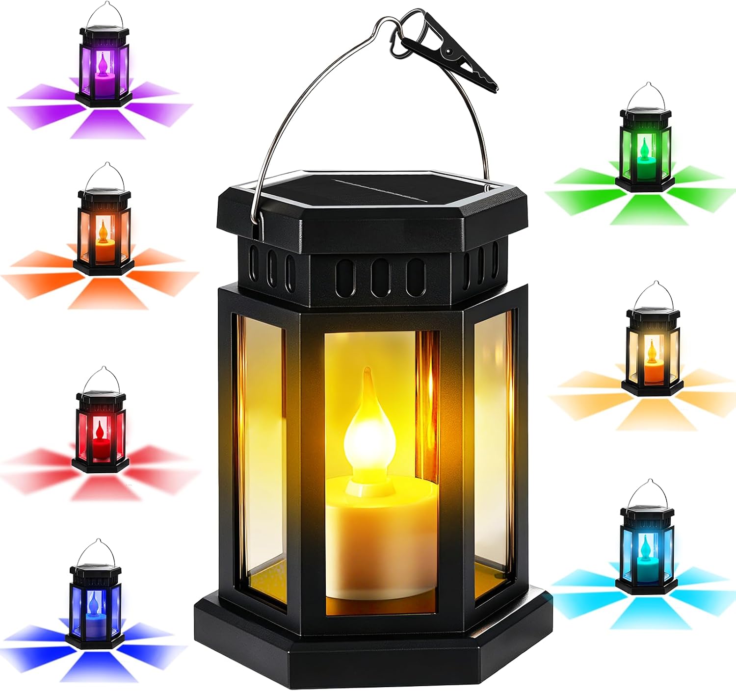 Thumbnail 6 de Outdoor Solar Lanterns with RGB Lighting