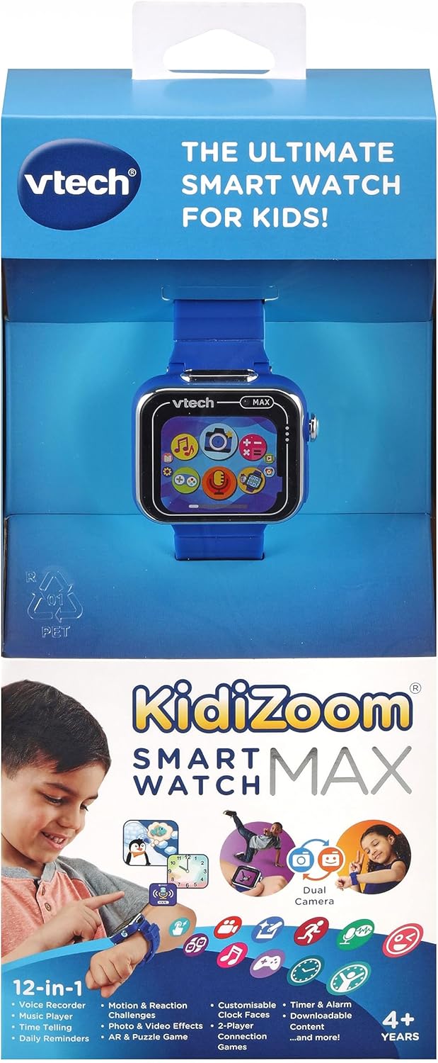 Thumbnail 2 de VTech KidiZoom Smart Watch Max for kids with dual camera, 8 games and 1.69-inch touch screen (Blue)