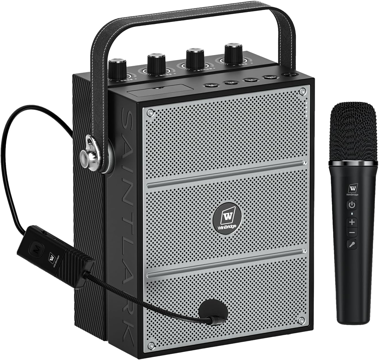 WinBridge S97 60W Portable PA Speaker with Dual Wireless Microphones
