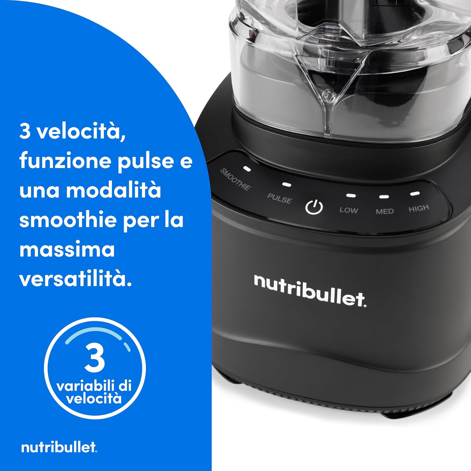 Thumbnail 5 de nutribullet Power Core Blender NBF430MB: Frullatore XL 2,1 L per smoothies cremosi e ghiaccio tritato