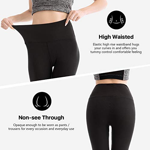 Thumbnail 2 de SINOPHANT Leggings de yoga mujer con cintura alta y efecto vientre control, 2 negro/gris (L-XL)