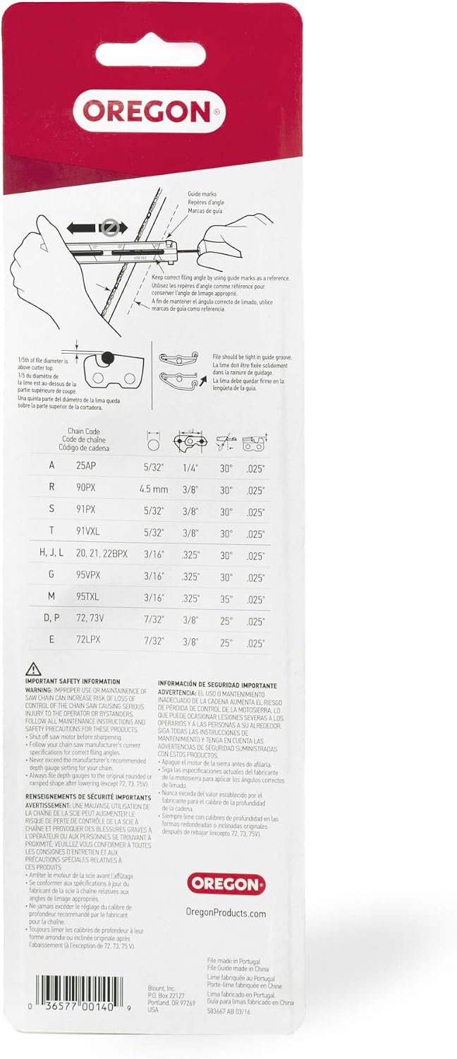 Detalle 2 de Oregon Chainsaw File Guide 7/32-Inch