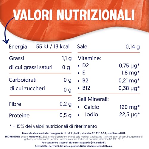 Detalle 2 de ALPRO SENZA ZUCCHERI Bevanda alle Mandorle 1 L, 8 confezioni – naturalmente senza lattosio