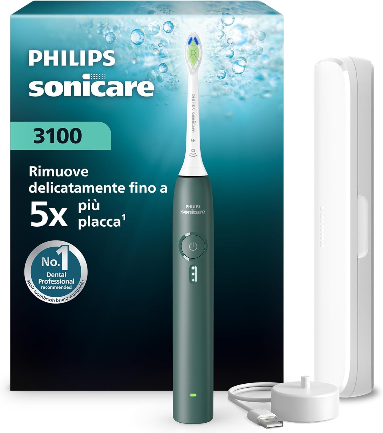 Thumbnail 6 de Philips Sonicare Serie 3100 HX3673/11 spazzolino elettrico sonico rosa con sensore di pressione, SmarTimer e QuadPacer